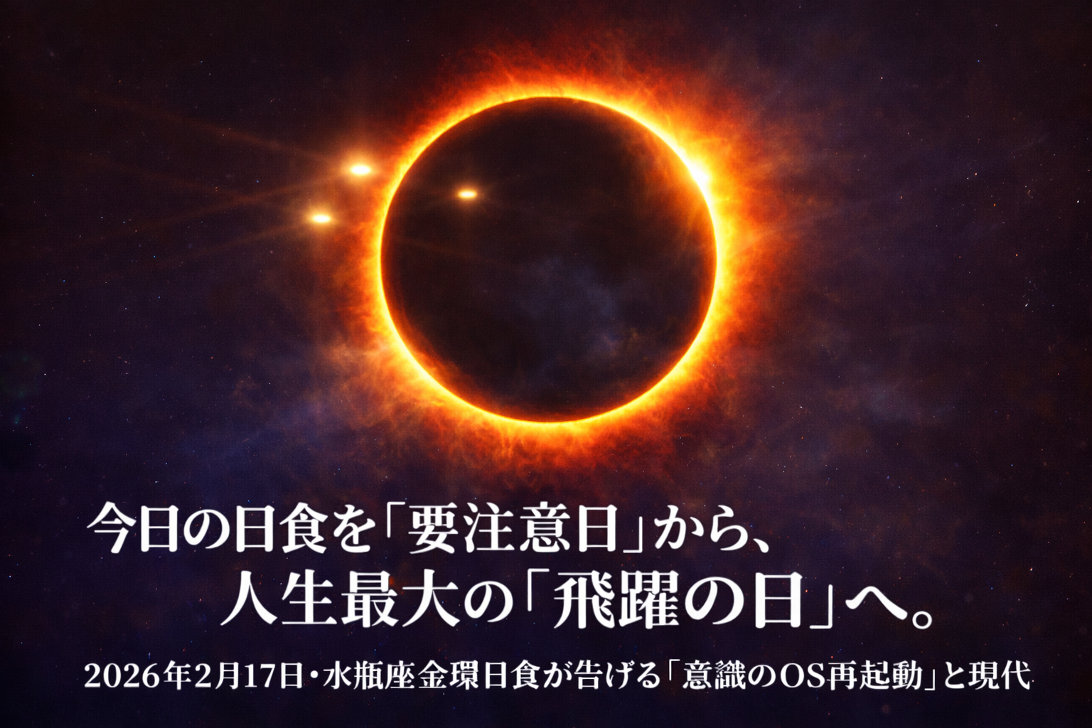 意識のOS再起動が始まる｜水瓶座金環日食